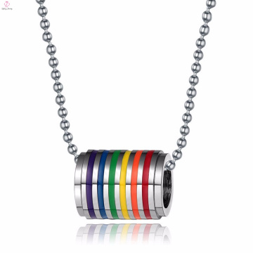 Supplies Round Stainless Steel Pendant Necklace For Gay